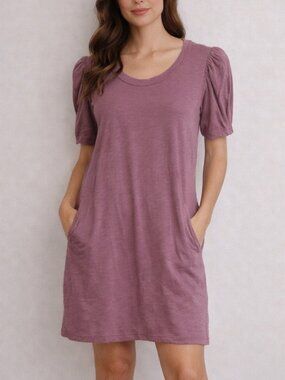 Velvet by Graham & Spencer Vintage Slub Tee Shirt Dress – Size XS – Mauve